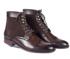 Premium Leather Dress Derby Boots with Speed Hooks