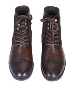 Premium Leather Dress Derby Boots with Speed Hooks