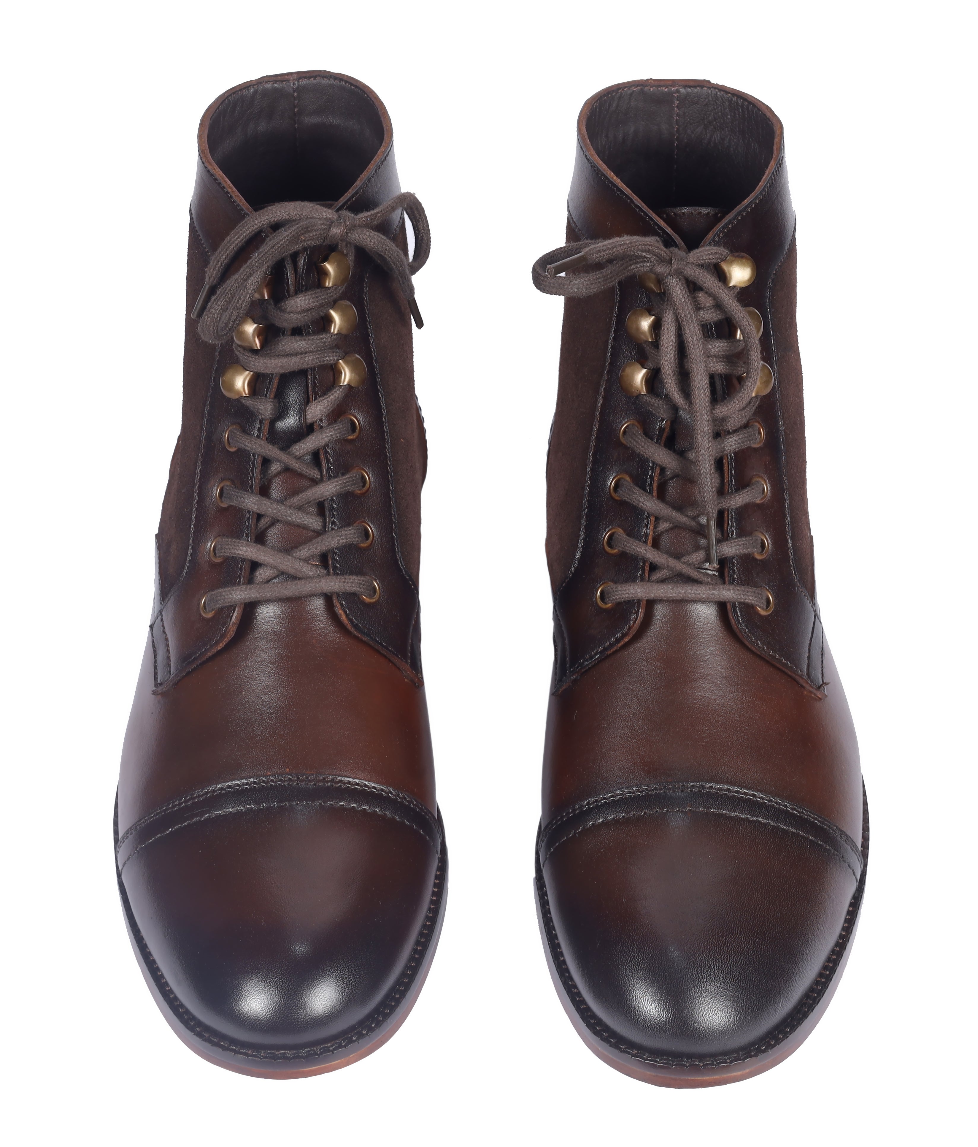 Premium Leather Dress Derby Boots with Speed Hooks