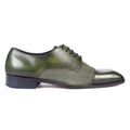 Olive Artisan Derby Shoes – Hand-Burnished Leather & Suede
