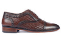 Signature Woven Oxford Brogues – Hand-Burnished Walnut Leather