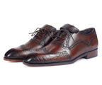 Premium Croc-Print Leather Oxford Shoes – Brown Wingtip Brogues