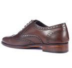 Premium Leather Oxford Dress Shoes – Classic Brown Wingtips