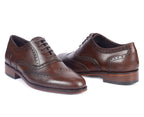 Premium Leather Oxford Dress Shoes – Classic Brown Wingtips