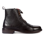 Pebble Grain Cap Toe Derby Boots