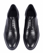 Premium Leather Oxford Dress Shoes – Bellmoro Classic Black Wingtips