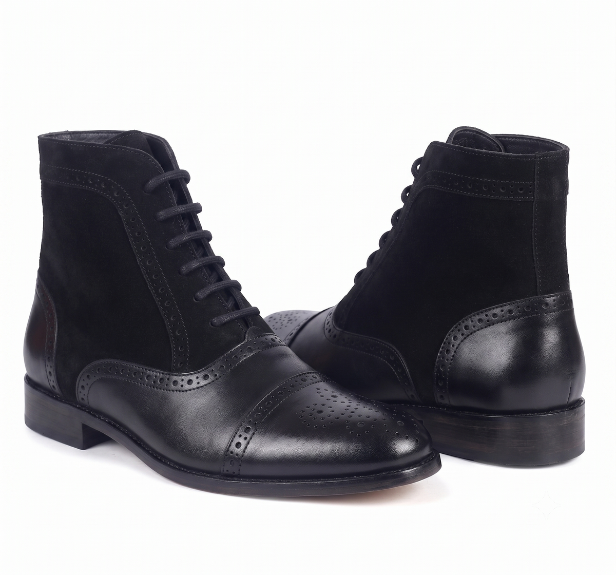 Bellmoro Black Signature Balmoral Lace-Up Boots