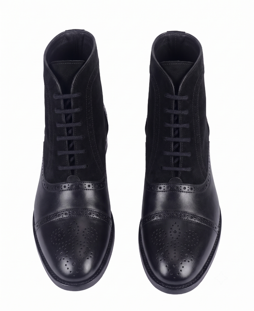 Bellmoro Black Signature Balmoral Lace-Up Boots