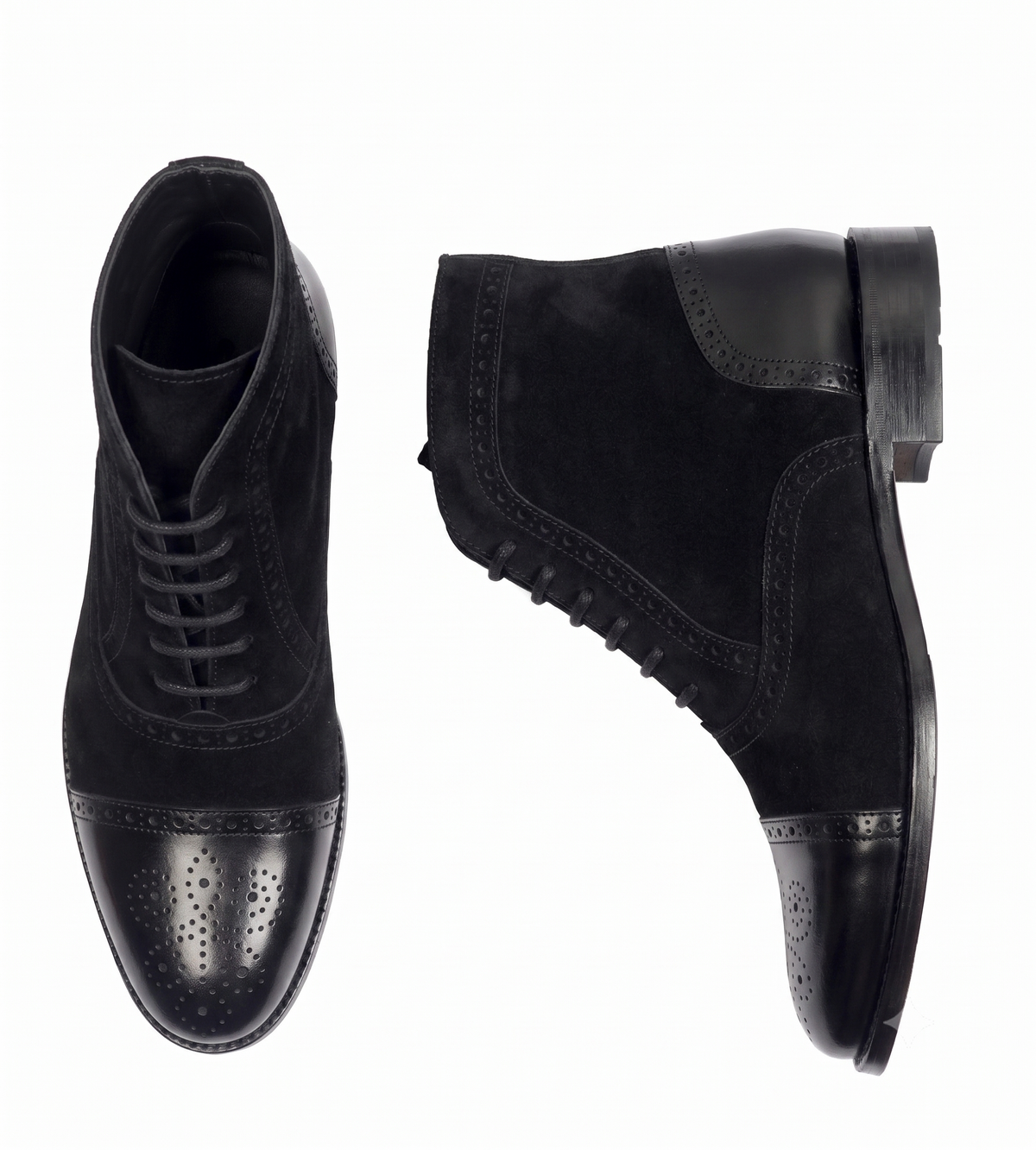 Bellmoro Black Signature Balmoral Lace-Up Boots