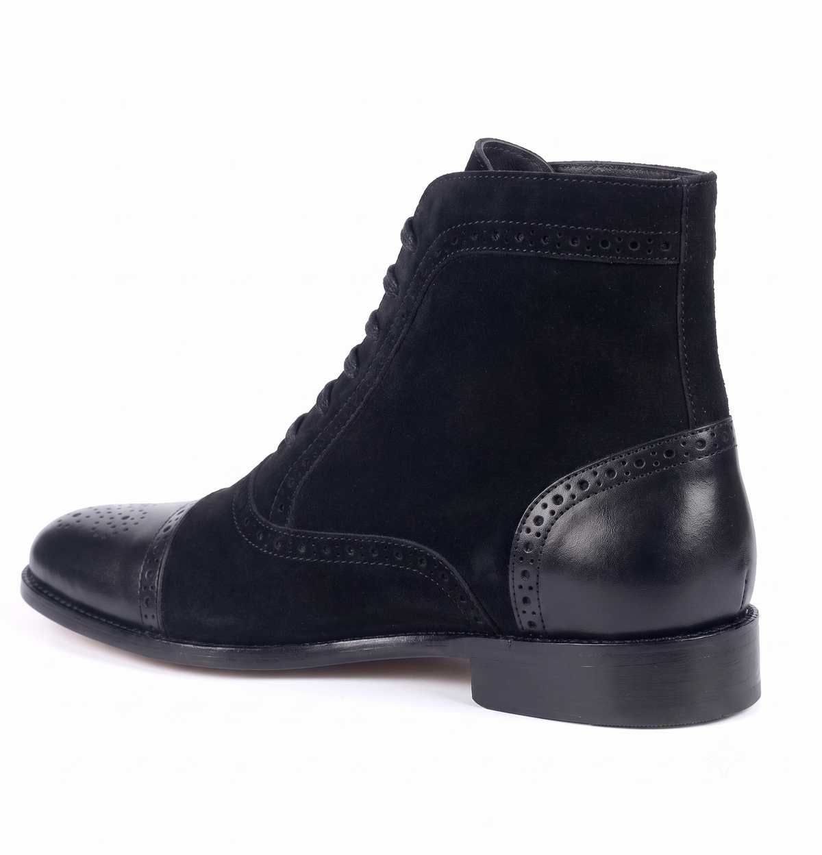 Bellmoro Black Signature Balmoral Lace-Up Boots