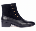 Modern Tuxedo Spats Boots – Bellmoro Black Sleek & Suede