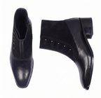 Modern Tuxedo Spats Boots – Bellmoro Black Sleek & Suede