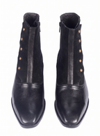 Modern Tuxedo Spats Boots – Bellmoro Black Sleek & Suede