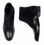 Bellmoro Premium Cap-Toe Balmoral Dress Boots – Black