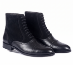 Bellmoro Premium Cap-Toe Balmoral Dress Boots – Black