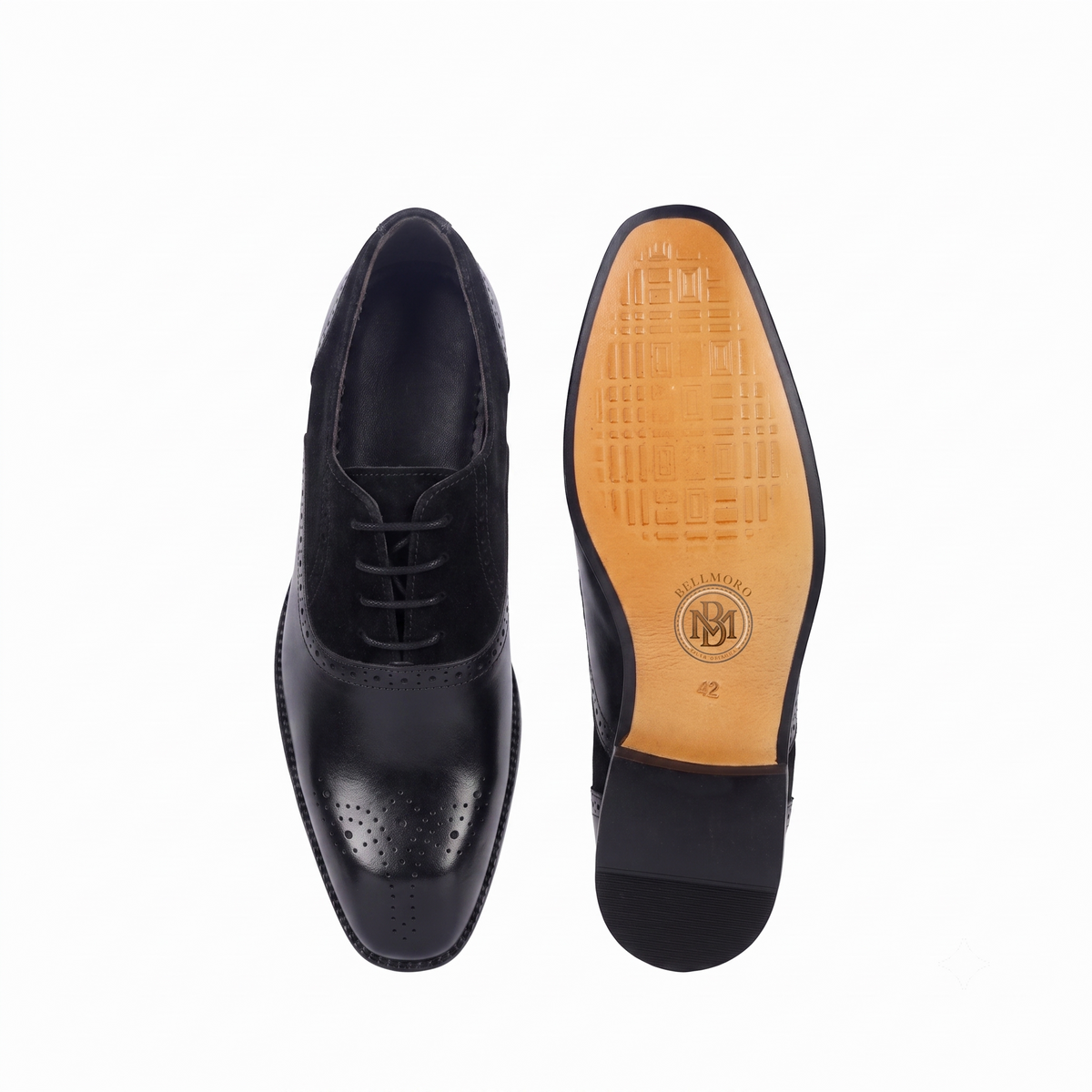 Bellmoro Midnight Spectator Oxfords Black