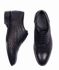Signature Woven Oxford Brogues – Bellmoro Hand-Burnished Black Leather